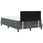 vidaXL Letto a Molle con Materasso Grigio Scuro 120x200 cm Velluto vidaXL Letto a Molle con Materasso Grigio Scuro 120x200 cm Velluto