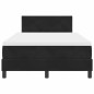Letto con rete a molle e materasso vidaXL Nero 120x200 cm Velluto