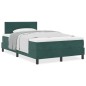 vidaXL Letto Box Spring con Materasso Verde Scuro 120x200 cm in Velluto