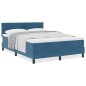 vidaXL Letto Box Spring con Materasso Blu Scuro 140x190 cm Velluto