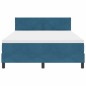 vidaXL Letto Box Spring con Materasso Blu Scuro 140x190 cm Velluto
