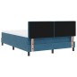 vidaXL Letto Box Spring con Materasso Blu Scuro 140x190 cm Velluto