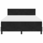 vidaXL Letto a Soglia con Materasso Nero 140x200 cm Velluto