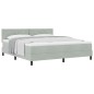 vidaXL Letto Box Spring con Materasso Grigio Chiaro Super King in Velluto