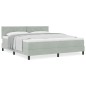 vidaXL Letto Box Spring con Materasso Grigio Chiaro Super King in Velluto