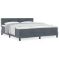 Letto a molle vitaXL con materasso grigio scuro super king in velluto Letto a molle vitaXL con materasso grigio scuro super king in velluto