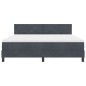 Letto a molle vitaXL con materasso grigio scuro super king in velluto Letto a molle vitaXL con materasso grigio scuro super king in velluto