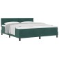 vidaXL Rete a molle con materasso Verde Scuro Super King in Velluto