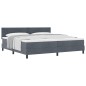 vidaXL Rete a Molle con Materasso Grigio Scuro 200x200 cm Velluto vidaXL Rete a Molle con Materasso Grigio Scuro 200x200 cm Velluto