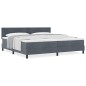 vidaXL Rete a Molle con Materasso Grigio Scuro 200x200 cm Velluto vidaXL Rete a Molle con Materasso Grigio Scuro 200x200 cm Velluto