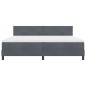 vidaXL Rete a Molle con Materasso Grigio Scuro 200x200 cm Velluto vidaXL Rete a Molle con Materasso Grigio Scuro 200x200 cm Velluto
