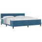 vidaXL Letto Box Spring con Materasso Blu Scuro 200x200 cm Velluto