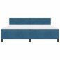 vidaXL Letto Box Spring con Materasso Blu Scuro 200x200 cm Velluto