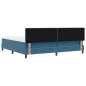 vidaXL Letto Box Spring con Materasso Blu Scuro 200x200 cm Velluto