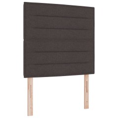 vidaXL Letto rete a molle e materasso marrone scuro 80x200 cm tessuto