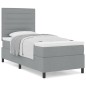 vidaXL Letto con Box Spring Grigio Chiaro 90x200 cm Tessuto vidaXL Letto con Box Spring Grigio Chiaro 90x200 cm Tessuto