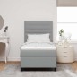 vidaXL Letto con Box Spring Grigio Chiaro 90x200 cm Tessuto vidaXL Letto con Box Spring Grigio Chiaro 90x200 cm Tessuto