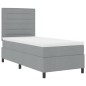 vidaXL Letto con Box Spring Grigio Chiaro 90x200 cm Tessuto vidaXL Letto con Box Spring Grigio Chiaro 90x200 cm Tessuto