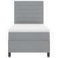 vidaXL Letto con Box Spring Grigio Chiaro 90x200 cm Tessuto vidaXL Letto con Box Spring Grigio Chiaro 90x200 cm Tessuto