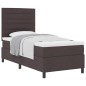 vidaXL Letto con rete a molle e materasso marrone scuro 90x200 cm Tessuto vidaXL Letto con rete a molle e materasso marrone scuro 90x200 cm Tessuto