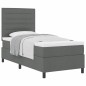 vidaXL Letto con box spring grigio scuro 100x200 cm Tessuto vidaXL Letto con box spring grigio scuro 100x200 cm Tessuto