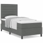vidaXL Letto con box spring grigio scuro 100x200 cm Tessuto vidaXL Letto con box spring grigio scuro 100x200 cm Tessuto