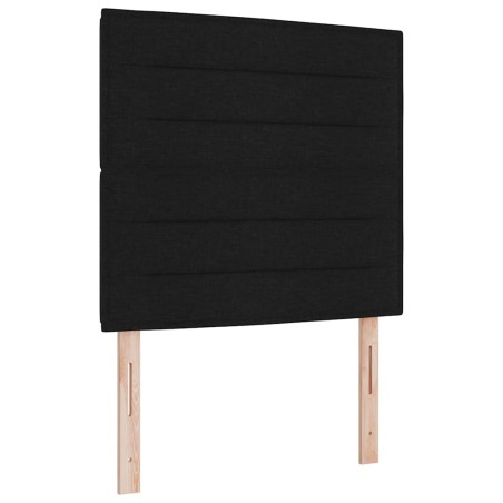 vidaXL Letto con Rete a Molle Nero 100x200 cm Tessuto