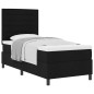 vidaXL Letto con Rete a Molle Nero 100x200 cm Tessuto vidaXL Letto con Rete a Molle Nero 100x200 cm Tessuto