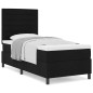 vidaXL Letto con Rete a Molle Nero 100x200 cm Tessuto vidaXL Letto con Rete a Molle Nero 100x200 cm Tessuto