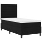 vidaXL Letto con Rete a Molle Nero 100x200 cm Tessuto vidaXL Letto con Rete a Molle Nero 100x200 cm Tessuto
