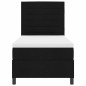vidaXL Letto con Rete a Molle Nero 100x200 cm Tessuto vidaXL Letto con Rete a Molle Nero 100x200 cm Tessuto
