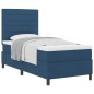 vidaXL Letto con rete a doghe e materasso blu 100x200 cm in tessuto vidaXL Letto con rete a doghe e materasso blu 100x200 cm in tessuto