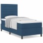 vidaXL Letto con rete a doghe e materasso blu 100x200 cm in tessuto vidaXL Letto con rete a doghe e materasso blu 100x200 cm in tessuto