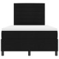 vidaXL Letto a Molle Box con Materasso Nero Piccolo Matrimoniale in Tessuto