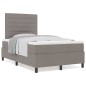 vidaXL Letto con Box Spring e Materasso Taupe Piccolo Letto Doppio in Tessuto