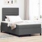 vidaXL Letto a Molla con Materasso Grigio Scuro 120x200 cm Tessuto