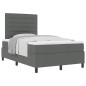 vidaXL Letto a Molla con Materasso Grigio Scuro 120x200 cm Tessuto