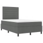 vidaXL Letto a Molla con Materasso Grigio Scuro 120x200 cm Tessuto