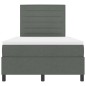 vidaXL Letto a Molla con Materasso Grigio Scuro 120x200 cm Tessuto
