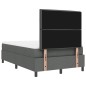 vidaXL Letto a Molla con Materasso Grigio Scuro 120x200 cm Tessuto
