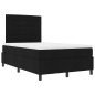 vidaXL Letto a Molle con Materasso Nero 120x200 cm Tessuto