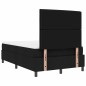 vidaXL Letto a Molle con Materasso Nero 120x200 cm Tessuto