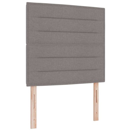 vidaXL Letto Box Spring e Materasso Tortora 120x200 cm Tessuto