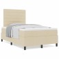 vidaXL Letto a Box Spring con Materasso Crema 120x200 cm Tessuto vidaXL Letto a Box Spring con Materasso Crema 120x200 cm Tessuto