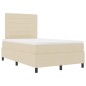 vidaXL Letto a Box Spring con Materasso Crema 120x200 cm Tessuto vidaXL Letto a Box Spring con Materasso Crema 120x200 cm Tessuto