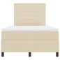 vidaXL Letto a Box Spring con Materasso Crema 120x200 cm Tessuto vidaXL Letto a Box Spring con Materasso Crema 120x200 cm Tessuto