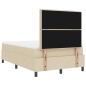 vidaXL Letto a Box Spring con Materasso Crema 120x200 cm Tessuto vidaXL Letto a Box Spring con Materasso Crema 120x200 cm Tessuto