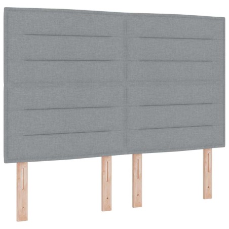 vidaXL Letto Box Spring e Materasso Grigio Chiaro 160x200 cm in Tessuto