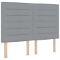 vidaXL Letto Box Spring e Materasso Grigio Chiaro 160x200 cm in Tessuto