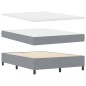 vidaXL Letto Box Spring e Materasso Grigio Chiaro 160x200 cm in Tessuto